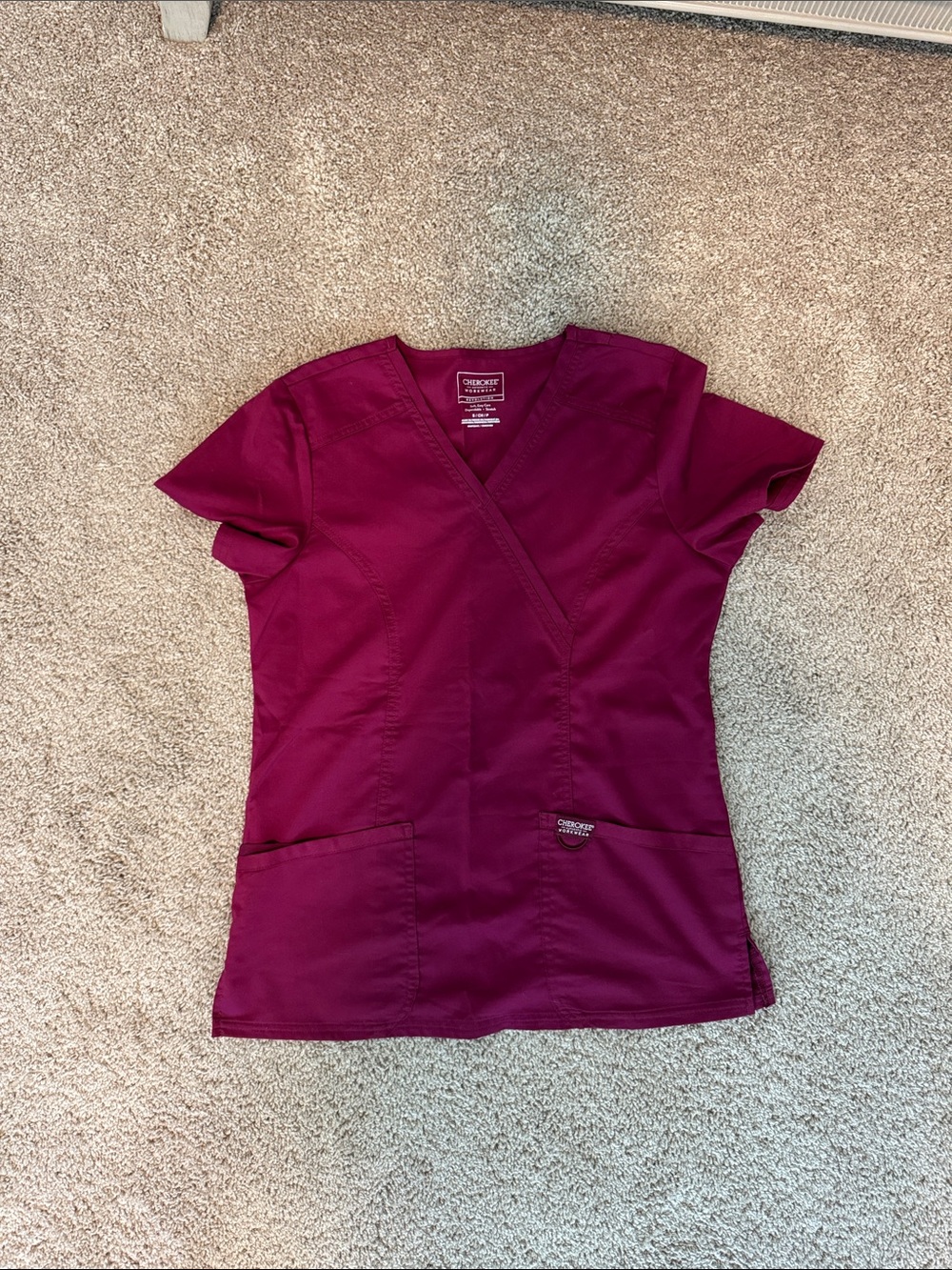 Cherokee Women's Scrub Top - Berry